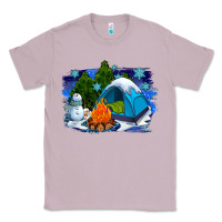 Lilac winter camping with camp fire Classic Tee - AdoDesignShop