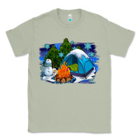 Matcha winter camping with camp fire Classic Tee - AdoDesignShop