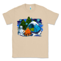 Mushroom winter camping with camp fire Classic Tee - AdoDesignShop