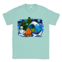 Seafoam winter camping with camp fire Classic Tee - AdoDesignShop