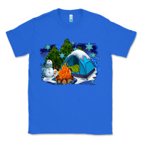 True Royal winter camping with camp fire Classic Tee - AdoDesignShop