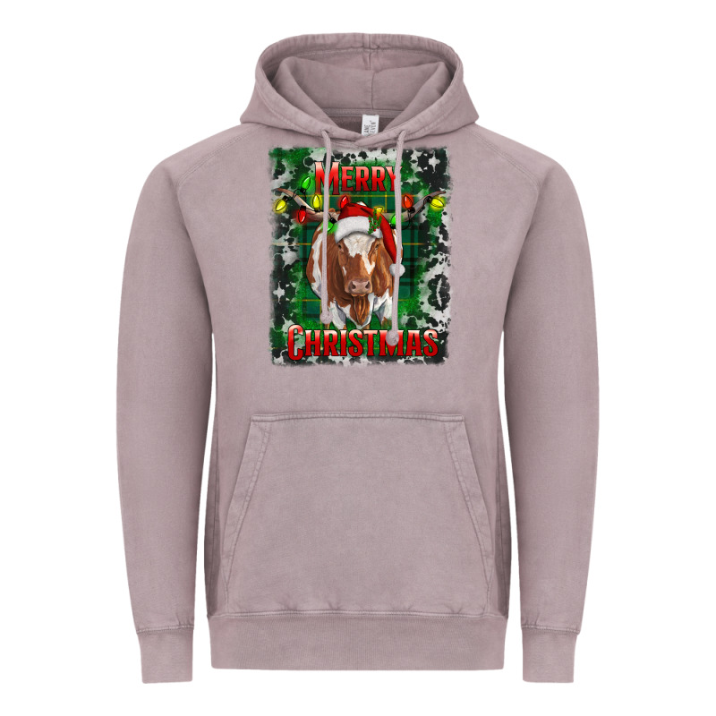 Merry Christmas Longhorn Cow Vintage Hoodie by RanaPortraitStore | Teevron