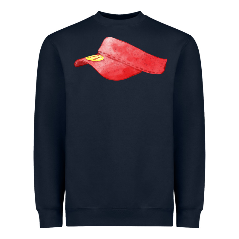 Red Softball Visor Fa Element Heavyweight Sweatshirt by FaDigitalArtStudio | Teevron