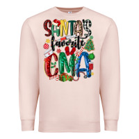 Pale Pink santas favorite cma nurse Premium Sweatshirt - MaliasSmallBusiness