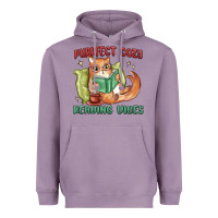 Lavender purrfect cozy reading vibes Heavyweight Hoodie - MaliasSmallBusiness