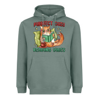 Sage purrfect cozy reading vibes Heavyweight Hoodie - MaliasSmallBusiness