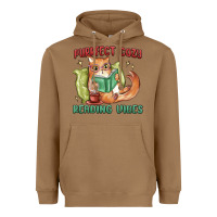 Toasted Coconut purrfect cozy reading vibes Heavyweight Hoodie - MaliasSmallBusiness