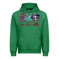 Emerald Peace love dia de los muertos Urban Hoodie - NancyCooperArtShop