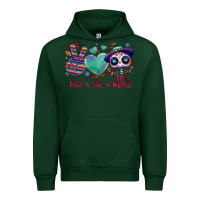 Forest Green Peace love dia de los muertos Urban Hoodie - NancyCooperArtShop