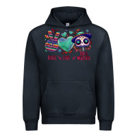Navy Peace love dia de los muertos Urban Hoodie - NancyCooperArtShop