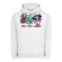 Pigment Lunar Rock Peace love dia de los muertos Urban Hoodie - NancyCooperArtShop