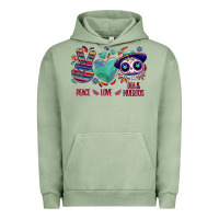 Peace Love Dia De Los Muertos Urban Hoodie | Teevron