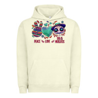Pigment Pistachio Peace love dia de los muertos Urban Hoodie - NancyCooperArtShop
