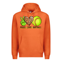 Carrot peace love softball Premium Hoodie - AdoDesignShop