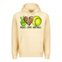 Pina Colada peace love softball Premium Hoodie - AdoDesignShop
