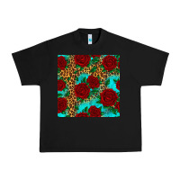 Black leopard roses seamless pattern Urban Heavy Tee - HRA Design Shop