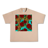 Burro leopard roses seamless pattern Urban Heavy Tee - HRA Design Shop