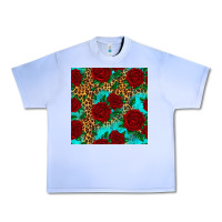 Grape Ice leopard roses seamless pattern Urban Heavy Tee - HRA Design Shop