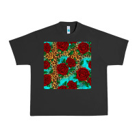 Pigment Black leopard roses seamless pattern Urban Heavy Tee - HRA Design Shop