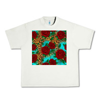 Pistachio leopard roses seamless pattern Urban Heavy Tee - HRA Design Shop