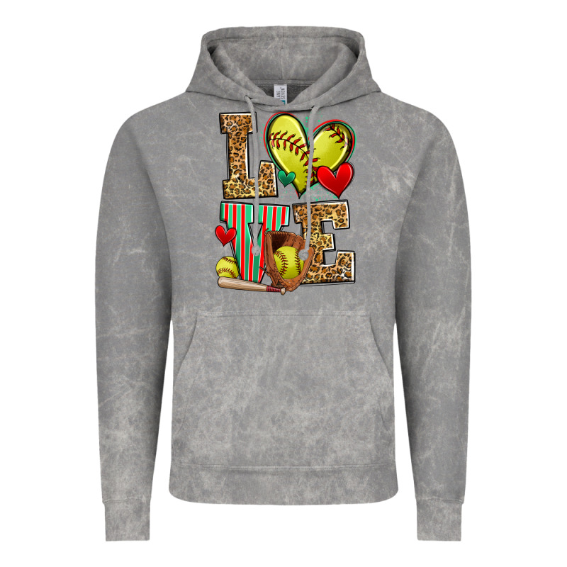 Love Softball Vintage Hoodie by Zillion Design Studio | Teevron