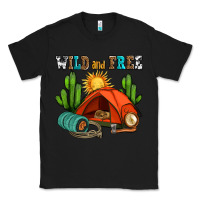 Black wild and free camp Classic Tee - AdoDesignShop