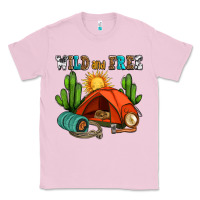Bubblegum Pink wild and free camp Classic Tee - AdoDesignShop
