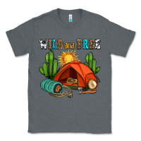 Charcoal Heather wild and free camp Classic Tee - AdoDesignShop