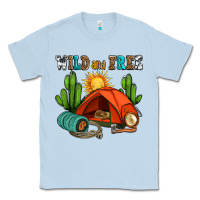 Dusty Blue wild and free camp Classic Tee - AdoDesignShop