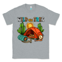 Heather Grey wild and free camp Classic Tee - AdoDesignShop