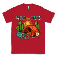 Red wild and free camp Classic Tee - AdoDesignShop