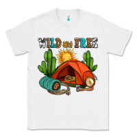 White wild and free camp Classic Tee - AdoDesignShop