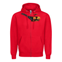 Red Cold Planer Zipper Hoodie - LillyAllenDesigns