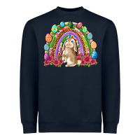 Navy Easter rainbow Bunny Easter Day Heavyweight Sweatshirt - Neo Western