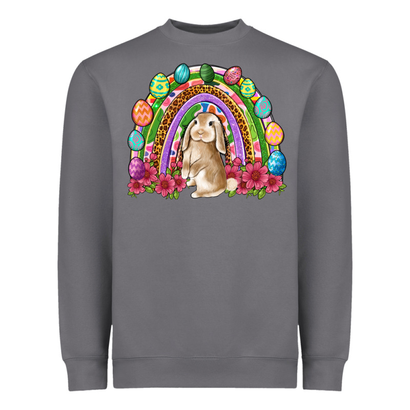 Easter Rainbow Bunny Easter Day Heavyweight Sweatshirt by Neo Western | Teevron