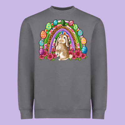 Easter Rainbow Bunny Easter Day Heavyweight Sweatshirt Designed By Neo Western