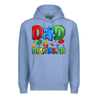 Colony Blue dad of a warrior Premium Hoodie - Artiststas