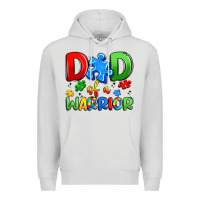 Dove Grey dad of a warrior Premium Hoodie - Artiststas