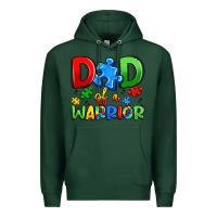 Sports Green dad of a warrior Premium Hoodie - Artiststas
