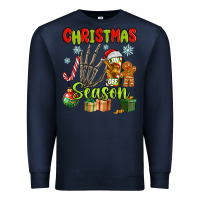 Navy christmas season Premium Sweatshirt - MaliasSmallBusiness
