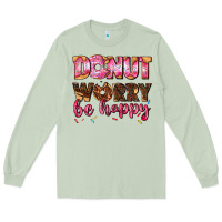 Matcha donut worry be happy Long Sleeve Tee - AdoDesignShop