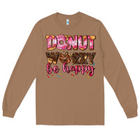 Toasted Coconut donut worry be happy Long Sleeve Tee - AdoDesignShop