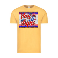Vintage Mustard stars and stripes tumbler Vintage Tee - HRA Design Shop