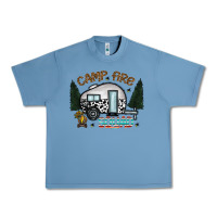 Pebble Blue camp fire squad Urban Heavy Tee - CowhideDigitalArt