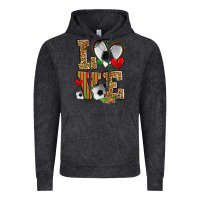 Vintage Black love soccer Vintage Hoodie - Zillion Design Studio