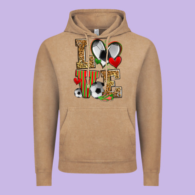 Love Soccer Vintage Hoodie Designed By Zillion Design Studio