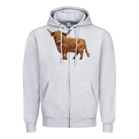 Highland Cow Zipper Hoodie | Teevron
