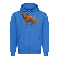 True Royal highland cow Zipper Hoodie - BarkalooDesign