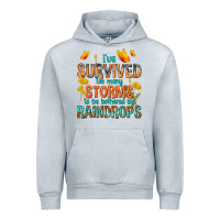 Heather Grey I've Survived Too Many Storms Urban Hoodie - texasbilliewilder