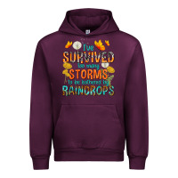 Mauve Wine I've Survived Too Many Storms Urban Hoodie - texasbilliewilder